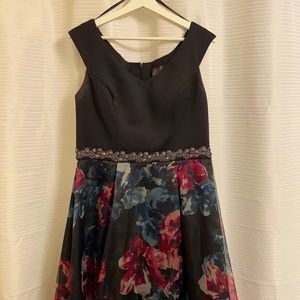 Floral Black Ballgown